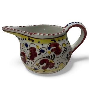 Deruta Holiday Creamer Ceramic Gravy Boat No Chips Italian Gravy Boat Special